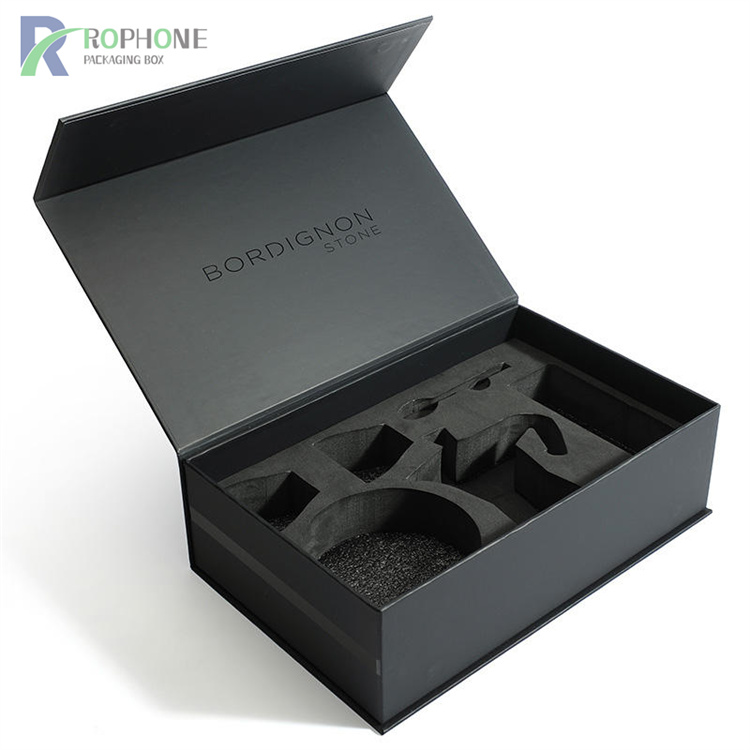 Packaging design|high-end black cardboard gift box wine box packaging to appreciate