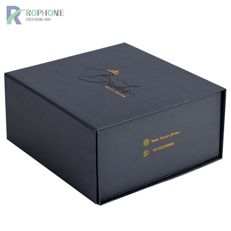 matte black box packaging is made for jewelry