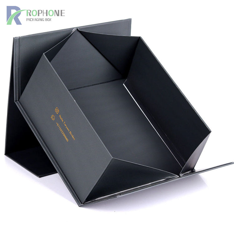 Matte black box packaging used by major international brands