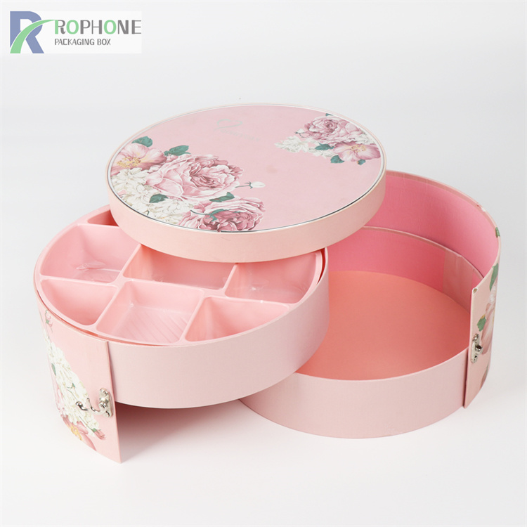 round flower paper boxes